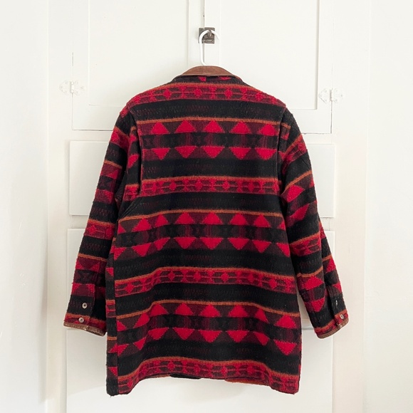 Vintage Woolrich Wool Jacket Southwestern Pattern Made in USA Large - Picture 6 of 8